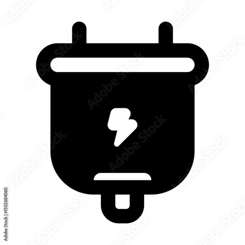 Electric Simple Glyph Icon. Single icon, glyph vector icon
