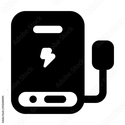 Powerbank Simple Glyph Icon. Single icon, glyph vector icon