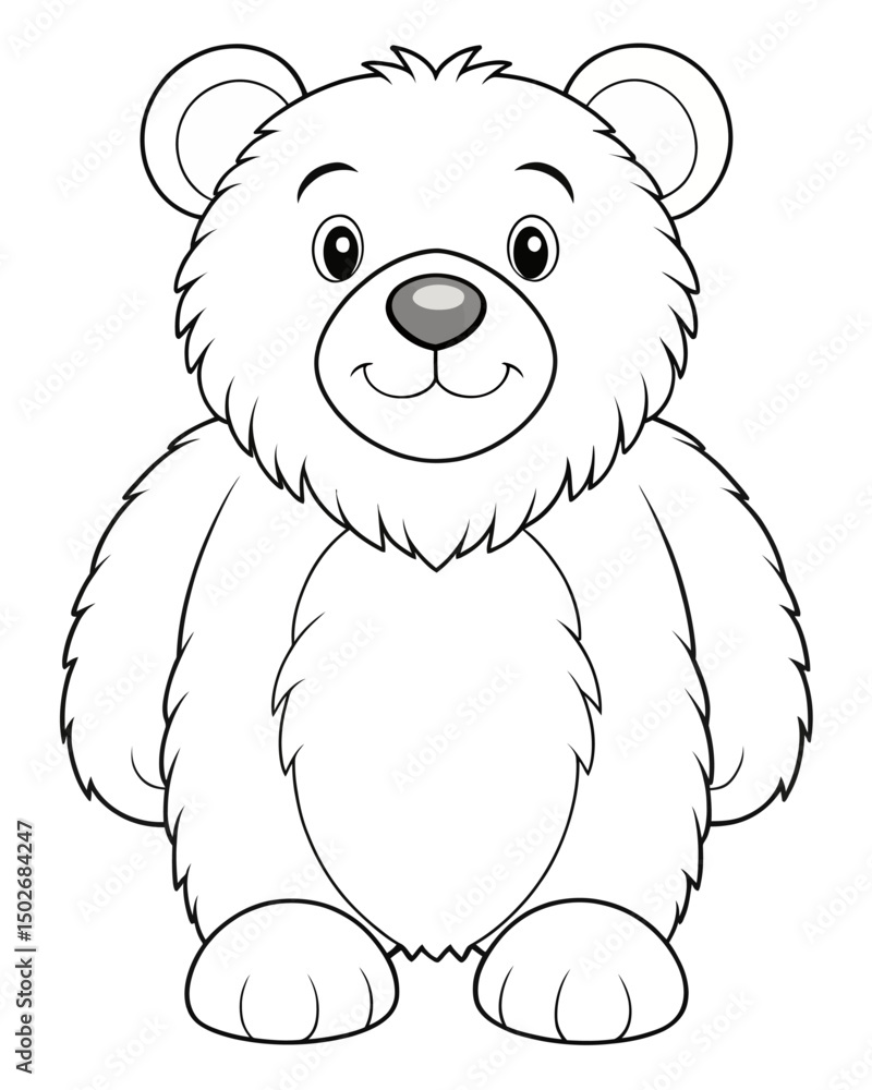 Fototapeta premium Bear coloring pages for kids