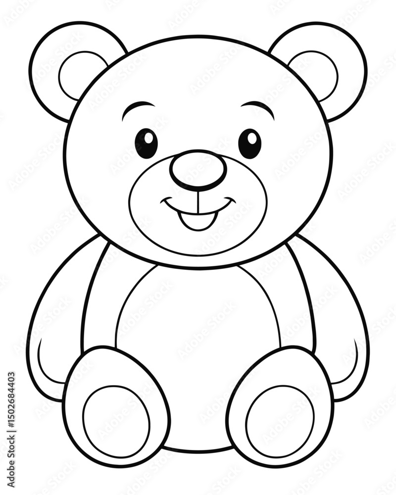 Obraz premium Bear coloring pages for kids