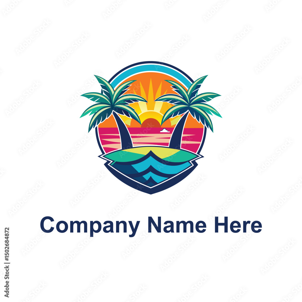 Naklejka premium beach logo