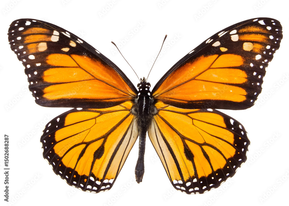 Fototapeta premium Butterfly on white background