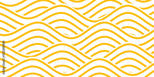 Pasta background, spaghetti abstract geometric pattern. Macaroni yellow poster. Wavy abstract pattern. Pasta vector illustration