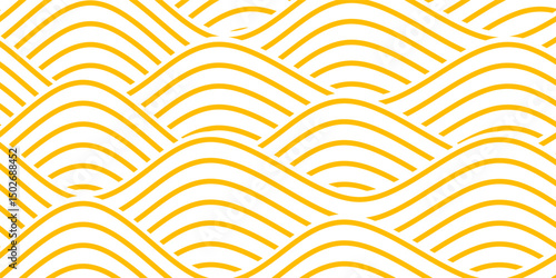 Pasta background, spaghetti abstract geometric pattern. Macaroni yellow poster. Wavy abstract pattern. Pasta vector illustration