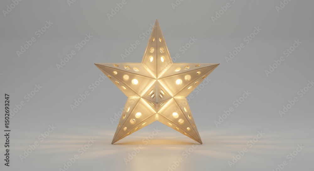Fototapeta premium Cream colored star shaped light fixture