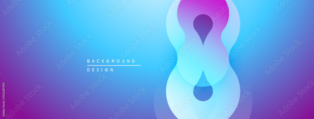 Obraz premium Abstract gradient background. Soft blue, purple hues blend. Minimalist design features flowing shapes, modern aesthetic.