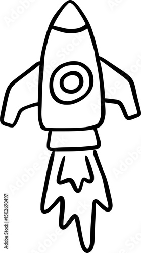 Rocket Space Doodle