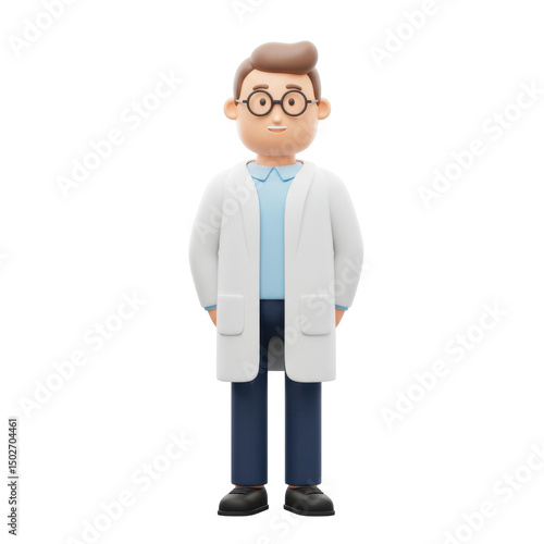 Cartoon doctor character illustration medical professional image