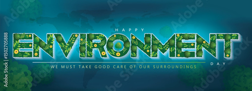 world environment day Creative vector design poster.
