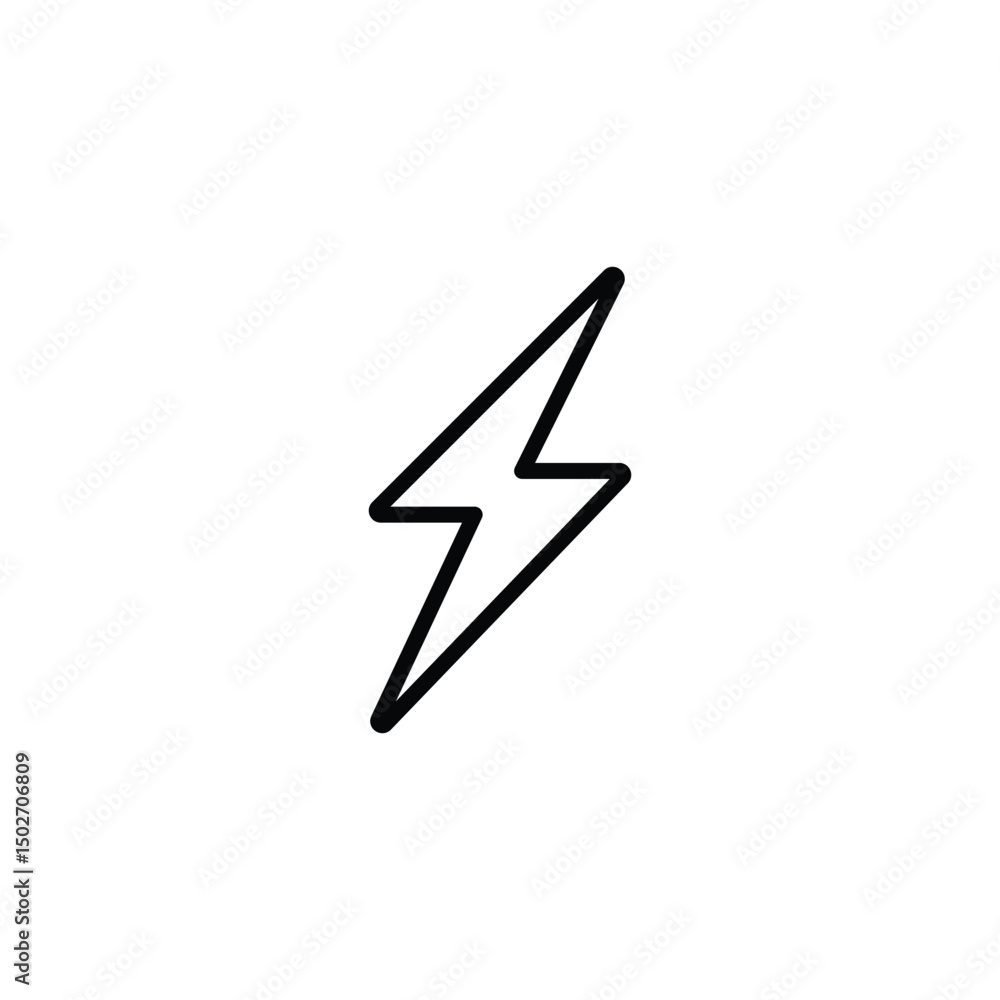 eps10 Power vector line art Icon illustration isolated on white background.