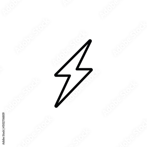 eps10 Power vector line art Icon illustration isolated on white background.