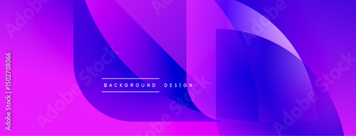 Abstract vibrant layers create flowing shapes. Gradient colors blend, forming modern background design. Minimal text present.