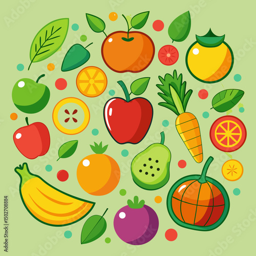 seamless background with fruits