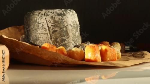 cheese appetizing aged varieties craft close-up