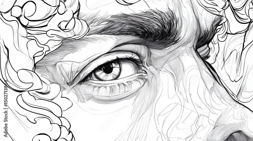Fototapeta premium The Role of Linework in Creating Visual Flow 