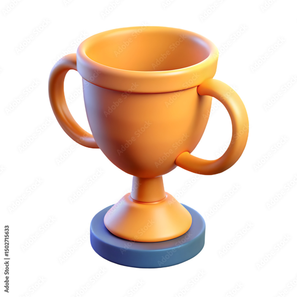Trophy cup 3D PNG icon isolated with transparent background Trophy cup 3D PNG icon isolated with transparent background