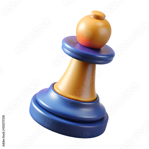 Chess piece 3D PNG icon isolated with transparent background