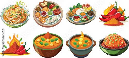 Assortment of fresh colorful organic vegetables on wooden pine table, healthy food background, top view, selective focus
