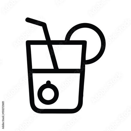 Juice icon vector. Fruit drink symbol for beverage menus, healthy lifestyle apps, or refreshment designs

