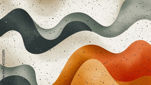 Abstract Wavy Pattern with Earthy Tones and Speckles