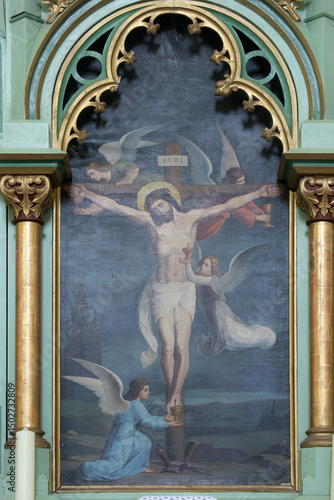 Fotografie Altar of the Precious Blood of Christ in the parish church of Saints Simon and J