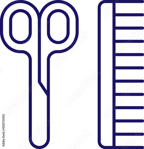 Scissors Outline Icon for Graphic and Web Design, Apps, Adverts, Various Cards