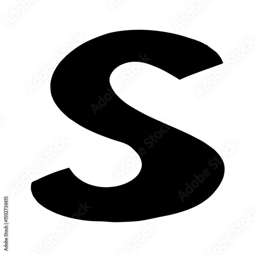 Letter black and white vector