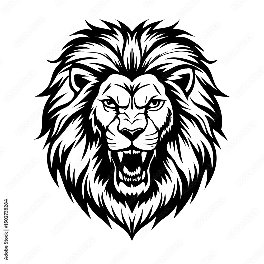 Fototapeta premium lion head vector