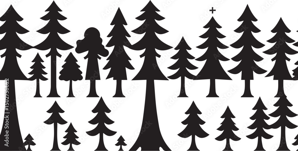 Obraz premium tree icon set collection with diverse directional markers on white background