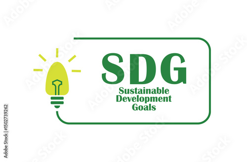 Sustainable Development Goals sign on white background	