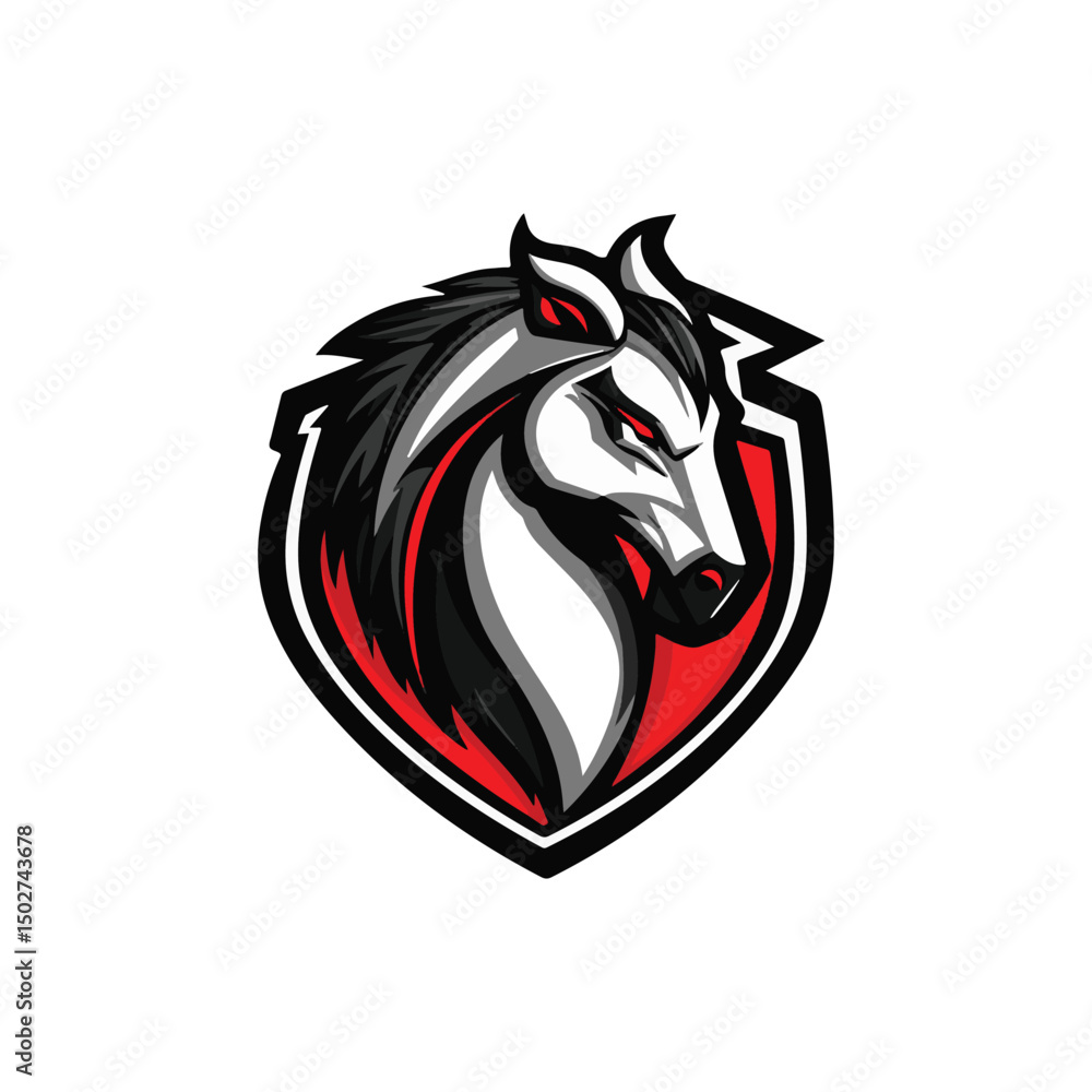 custom made wallpaper toronto digitalWarrior Horses Esports Logo on white background