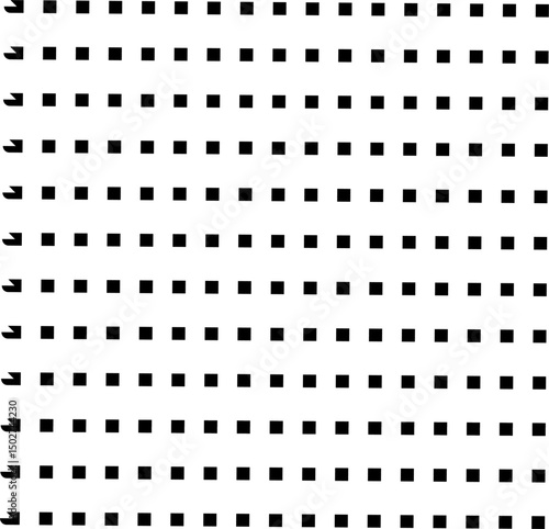 Minimalist abstract image featuring evenly spaced horizontal dashed lines in black on a clean white background. Perfect for tech design, motion graphics, optical illusions, and modern digital layouts.