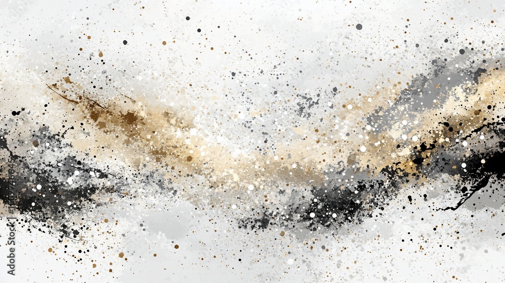 Abstract Gold Black Grey Ink Wash Splashes Texture Abstract Gold Black Grey Ink Wash Splashes Texture