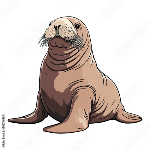 sea ​​lion, animal, vector, transparent background, sea, mammal, wildlife, ocean, sealion, isolated, nature, marine, beach, zoo, fauna, pattern
