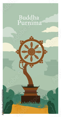 Buddha Purnima Vesak Celebration Vector Collection-04