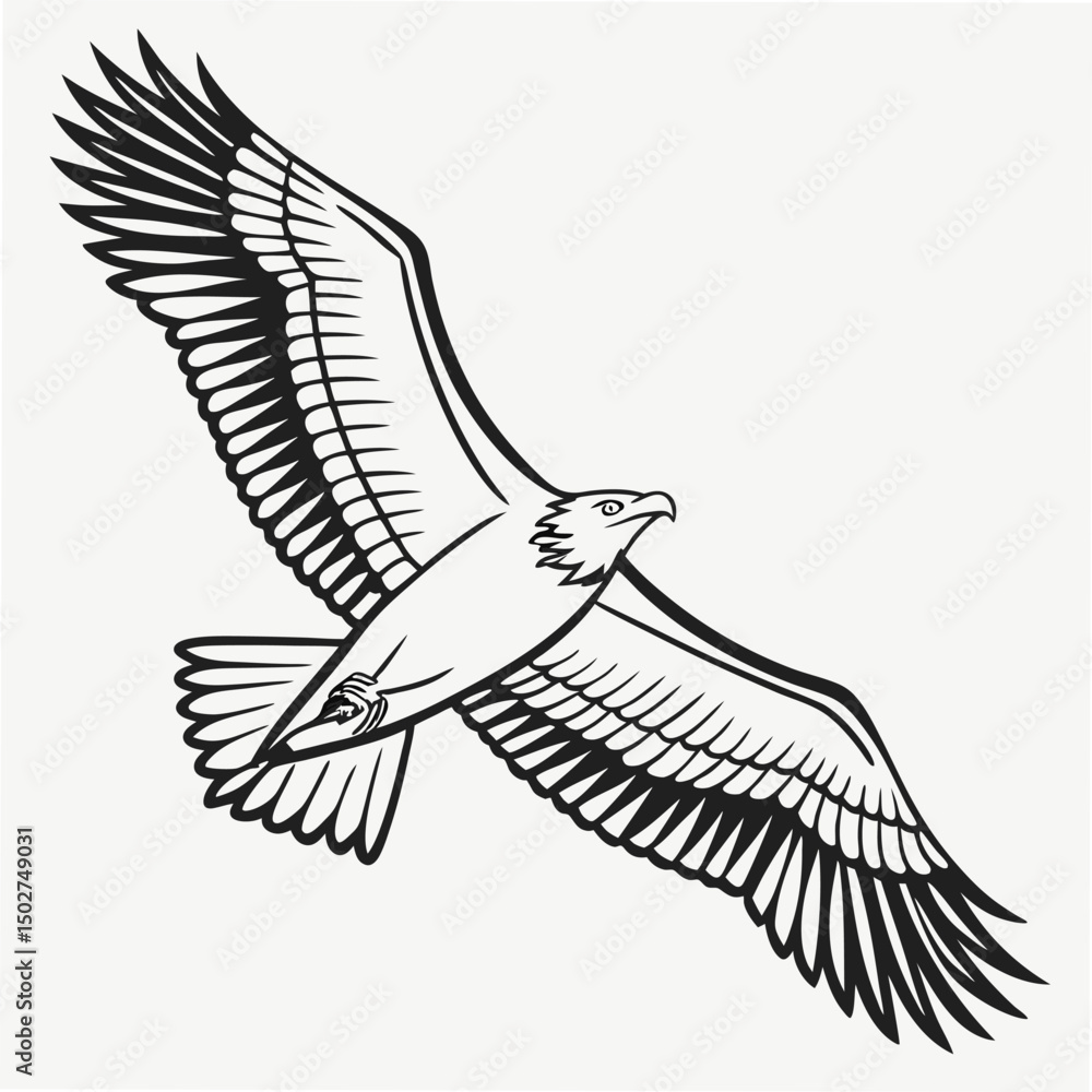 Obraz premium vector illustration of an eagle