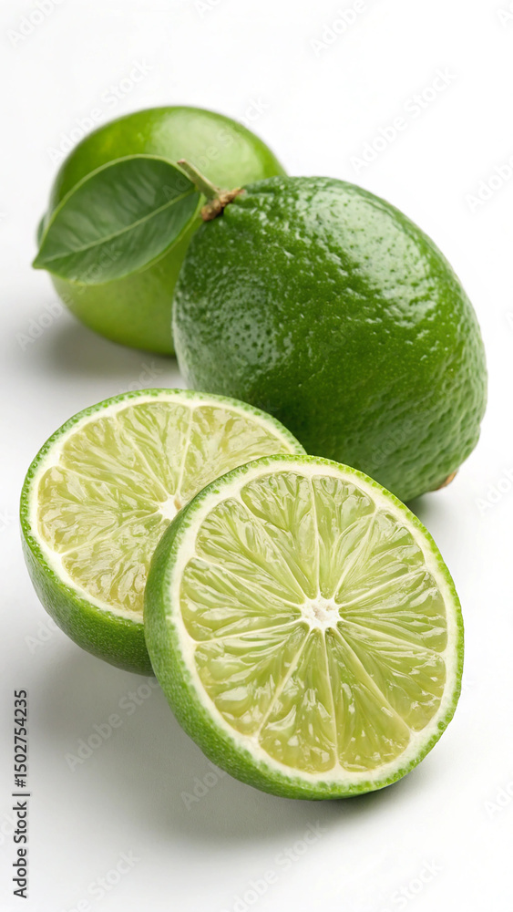 lime on a white lime on a white