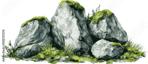  Serenity Stone and Flower Art