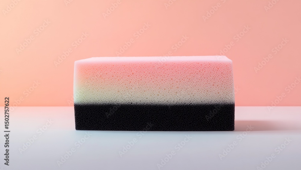 Obraz premium A block of colored sponge, stacked