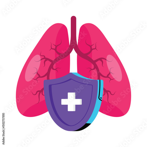 Lung Vector style icon. Eps 10 file