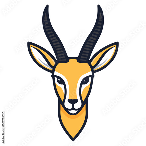 gazelle, animal, vector, transparent background, wildlife, mammal, nature, cute, antelope, zoo, isolated, farm, herbivore, springbok