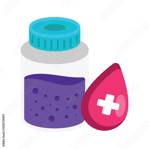 Blood Medicine Vector style icon. Eps 10 file