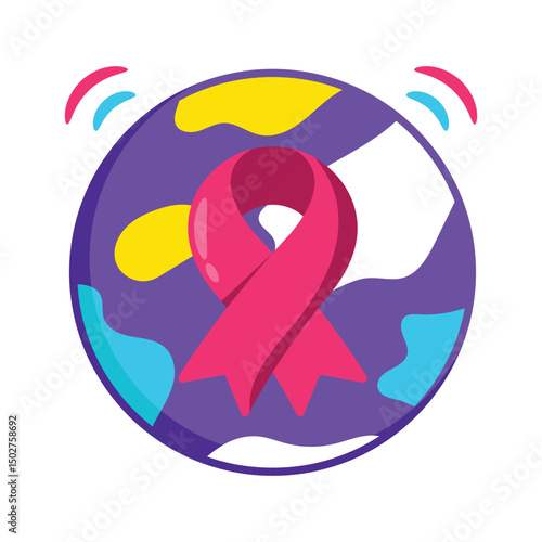 Save Earth From Aid Vector style icon. Eps 10 file