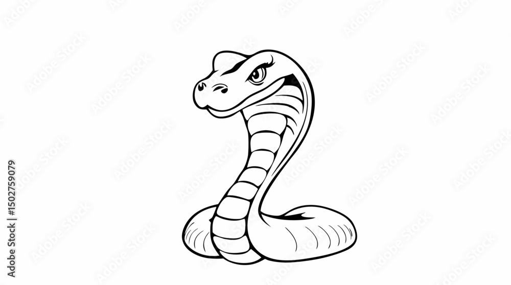 Fototapeta premium Cartoon Snake Mascots – Dynamic, Expressive, and Fun Reptile Logo Characters