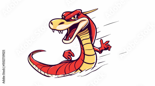 Cartoon Snake Mascots – Dynamic, Expressive, and Fun Reptile Logo Characters