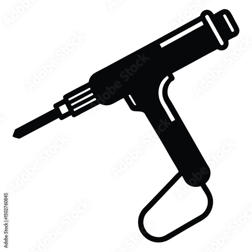 Simple black and white illustration of a soldering iron for electronics repair and hobbyist projects