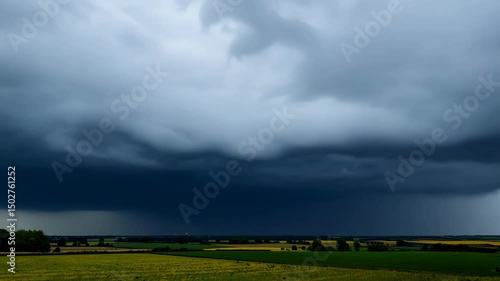 Wallpaper Mural Dramatic storm clouds over a countryside landscape Torontodigital.ca