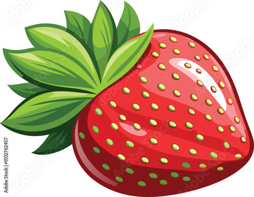 Fresh strawberry fruit vector illustration 