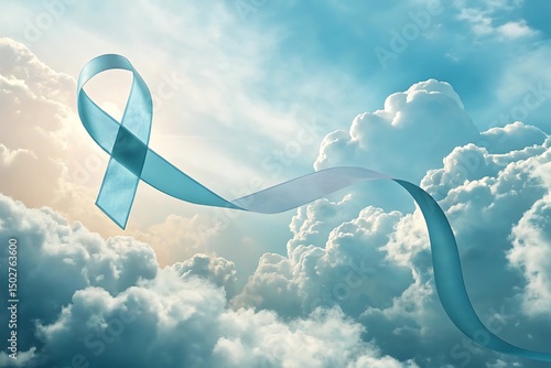 A flowing ribbon blending into clouds or light, symbolizing freedom, mental clarity, and serenity.