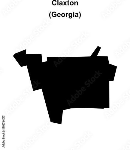 Claxton (Georgia) blank outline map